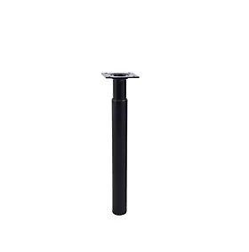 Pied de lit réglable en aluminium noir Bar Plus H. 24 / 38 x L. 3 cm