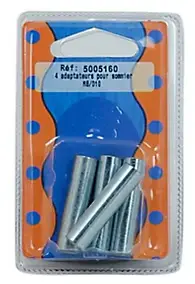 4 adaptateurs Ø8 mm axe lisse Bar plus