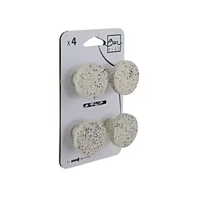 Lot 4 boutons de meuble Terrazzo Ø4cm