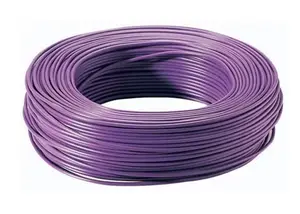 Fil électrique H07VU 1,5 mm² violet - 100 m
