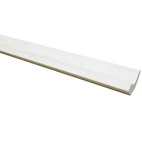 Corniche moderne tronquée MDF prépeint blanc 23x23mm L.2,44m
