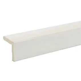 Baguette d'angle brossée blanc 250 x 27,5 cm