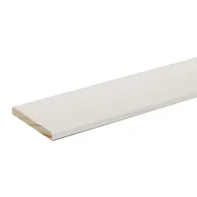 Couvre joint rabotée lisse blanc 250 x 37,5 cm