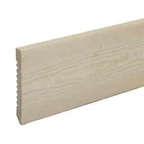 Plinthe brut de sciage coloris naturel 9 x 68 mm l.2,05 m