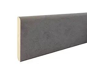 Plinthe arrondie MDF revêtu papier gris béton 240 x 8 cm, ép.14 mm