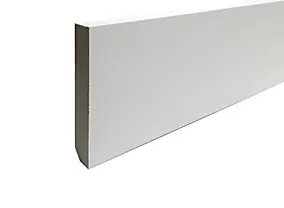 Plinthe arêtes vives MDF hydro blanc 244 x 10 cm, ép.12 mm