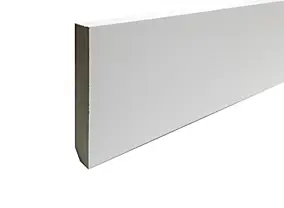 Plinthe arêtes vives MDF hydro blanc 244 x 8 cm, ép.15 mm