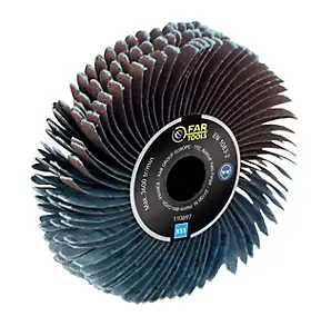 Brosse de précision/finition à lanières abrasives grain 80 Ø120mm Fartools