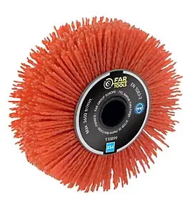 Brosse de précision/finition nylon abrasif grain 80 Ø120mm L 20mm Fartools