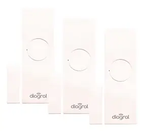 Détecteur d'ouverture de porte et fenêtre Diagral LOTDIAG32BPX blanc vendu par 3 pièces