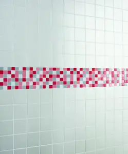 Mosaïque mix rouge/gris - l. 30 x L. 30 cm