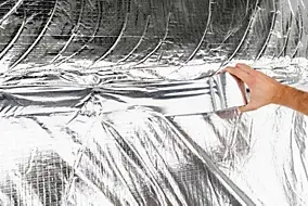 Ruban adhésif Air'Stick Métal 25 m x 100 mm pour isolant mince métallisé, Soprema