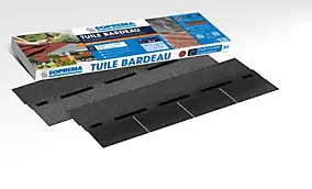14 Tuiles bitumées 2m² noir, plaques de 100x34cm Soprema
