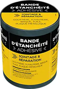 Bande d'étanchéité bitumeuse adhésive gris ardoise 5 m x 15 cm, Soprema