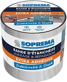 Bande d'étanchéité Extra Auto-adhésive 5x0,10m Aluminium Soprema