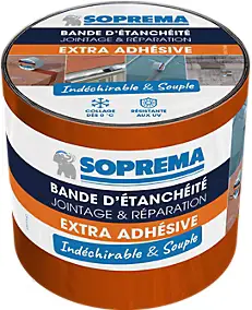 Bande d'étanchéité Extra Auto-adhésive 5x0,10m Terre cuite Soprema