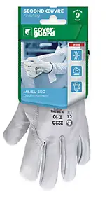 Gant pour manutention générale et lourde Coverguard en cuir - Taille 9 (L)