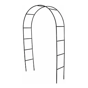 Arche double Blooma Tara en métal coloris noir L.140 x l.40 x H.240 cm