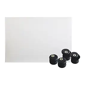 Verre synthétique avec supports de fixation noir RAL 9005 pour garde-corps Kordo