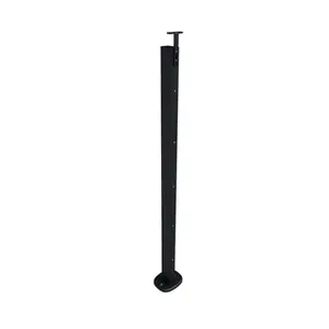 Poteau aluminium thermolaqué texturé noir 115 cm