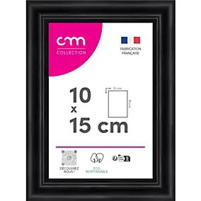 Cadre photo Bella cm Creation noir mat l.14 x H.19 cm