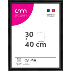 Cadre photo Bella cm Creation noir mat l.34 x H.44 cm