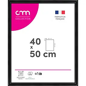 Cadre photo Bella cm Creation noir mat l.44 x H.54 cm