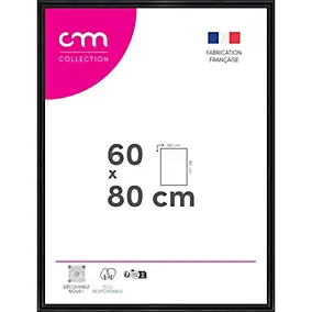 Cadre photo Bella cm Creation noir mat l.64 x H.84 cm