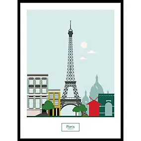 Image encadrée Paris 30 x 40 cm CM Creation
