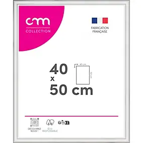 Cadre photo Bella cm Creation blanc mat l.44 x H.54 cm