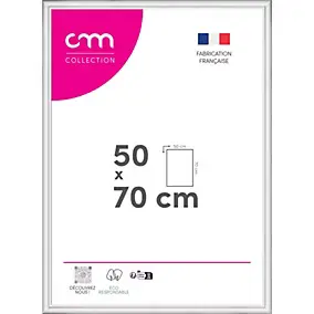 Cadre photo Bella cm Creation blanc mat l.54 x H.74 cm
