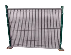Kit PVC effet bois gris clair pour clôture métallique 1,53 x 2 m