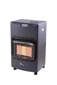 Poêle à gaz mobile noir charbon - 4 200 W