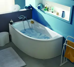 Baignoire droite gain de place "Bandol" - L. 160 x l. 90 cm