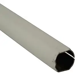 Tringle de penderie ovale acier blanc 1 m de 2 x 1,7 cm