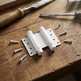 Charnière double action Diall 20mm Blanc