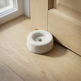 Butoir ø18 x Hauteur 9 mm caoutchouc blanc