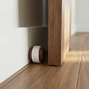 Butoir de porte protection mural Diall coloris Noyer