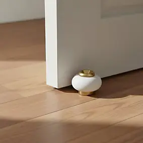 Butoir ø30 x Hauteur 37 mm sol laiton blanc