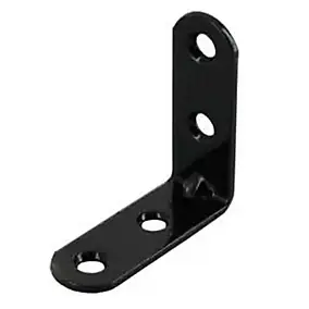 4 Equerres de chaise Acier Noir l.14 x H.50 x P.50 mm