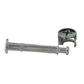 Ferrure d'assemblage + Goujon ø15 x L. 47.5 mm en acier, lot de 2