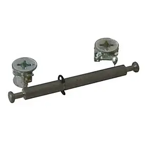 2 ferrures d'assemblage + Goujon ø15 x H. 12,5 mm