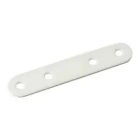 4 Pattes d'assemblage Acier Blanc L.60 x H.15 x EP.2mm