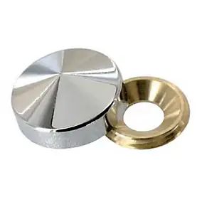 Cache-vis conique Laiton chrome ø16 mm
