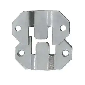 4 Ferrures d'accrochage Acier zingué 42 x 26 mm