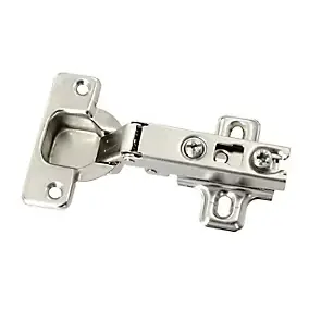 Charnière invisible slide-on acier nickelé pour porte à recouvrement Diall Ø35 mm 110°, lot de 2