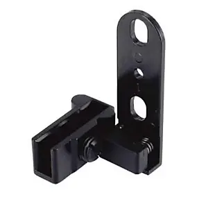 2 pivots pour porte en verre Métal noir l.36 x H.16 mm