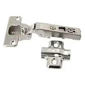 Charnière invisible clipsable acier nickelé pour porte à recouvrement Diall Ø35 mm 110°, lot de 2