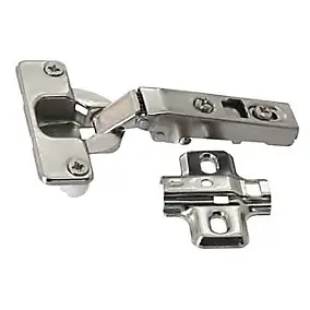 Charnière invisible tourillon acier nickelé pour porte Diall Ø35 mm 110°, lot de 2