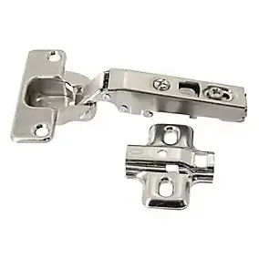 Charnière invisible clipsable acier nickelé pour porte Diall Ø35 mm 110°, lot de 2
